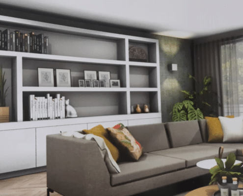 Tekening wandkast styliste