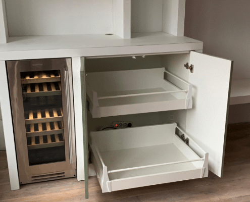 Wijnkast op maat met lades