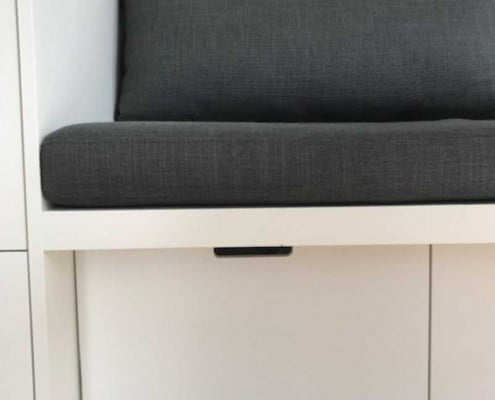 Wandbank met opbergruimte